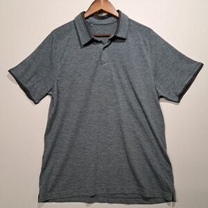 Under Armour Polo XL Loose Gray Heat Gear Golf Dark Gray Heathered Great Used Co